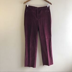 Northern Reflections Corduroy High Waist Straight Pants Trousers Maroon